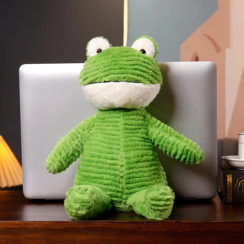 New Soft Cute Striped Animal Series Cartoon Cute Corduroy Large Children'S Plush Toy Soothing Doll