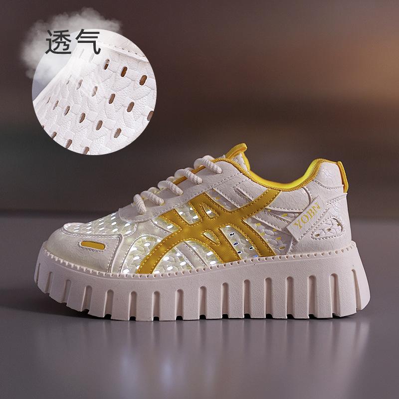 

Новые женские кроссовки повседневная мода сто с не уставшими ногами нескользящие амортизирующие поддержка свода стопы удобные дышащие попс обувь 40 жёлтый