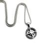 Vintage Stainless Steel Compass Pendant Unisex Fashion Necklace Charm
