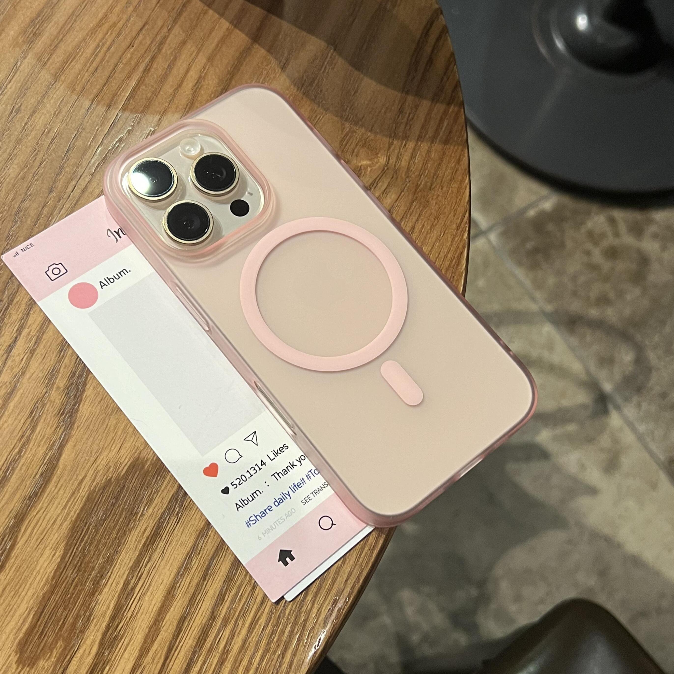 

Luxury Matte Wireless Charge Magsafe Phone Case For iPhone 11 12 13 14 15 16 Pro Max Plus Magnetic Transparent Shockproof Cover For iPhone 15 Pro