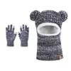 Winter Baby and Baby Warm Knitted Woolen Hat, Children's Hat, Integrated Scarf, Thick Velvet Ear Protector, Headband Cap