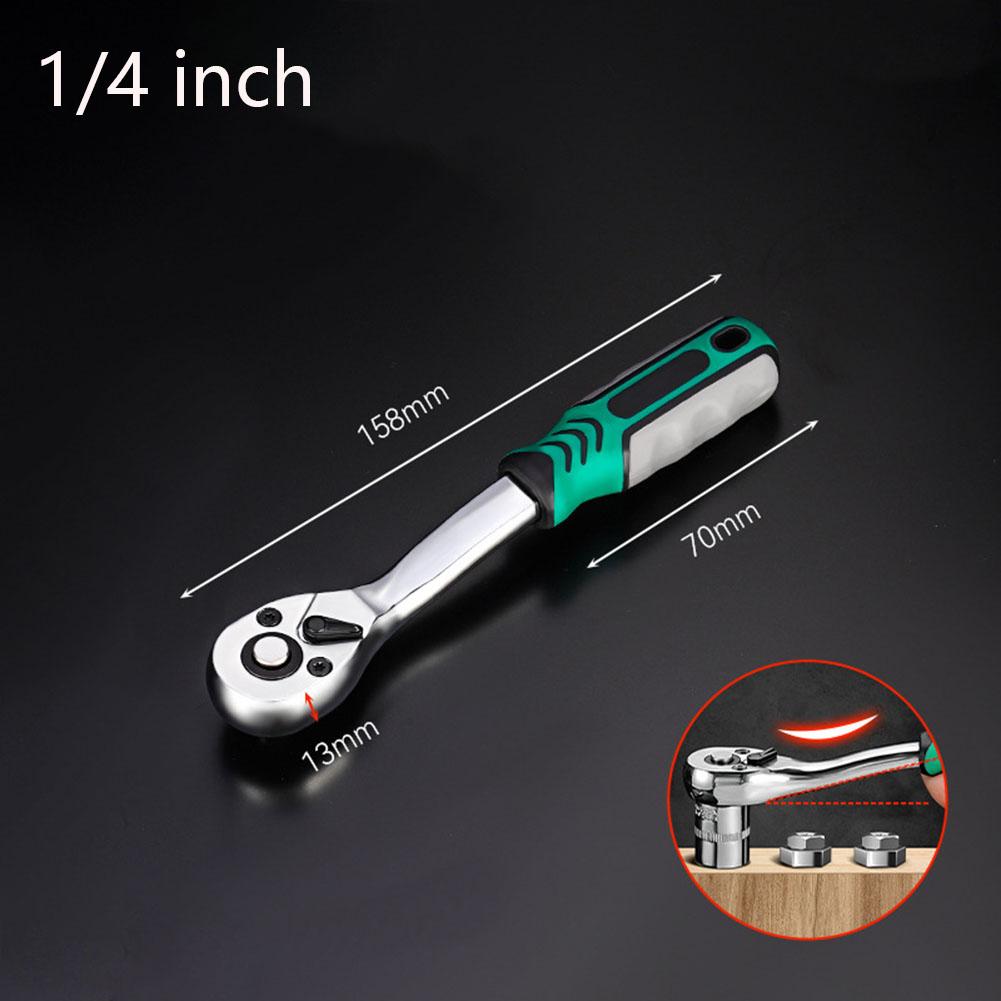 Schnelllöse-Ratsche mit 72 Zähnen, umkehrbarem Ratschenantrieb für 1/4 Zoll, 3/8 Zoll, 1/2 Zoll Stecknussgrößen