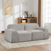 Modular Compression Sofa Made of Chenille Fabric, Filled with 30D High-resilience Foam. Easy To Move, Non-slip Base, Ideal for Living room.Gray