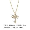 Simple Coconut Tree Pendant Necklaces for Women Fashion Zirconia Necklace Wedding Party Jewelry Accessories