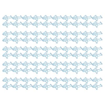 100Pcs Paper Clips Unique Dolphin Shape Lightweight Portable Electroplating Process Metal Paperclip