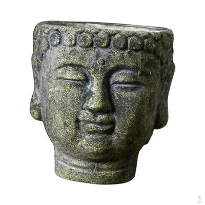 Buddha-Kopf-Blumentopf, Vase, Bonsai-Dekoration, Pflanzgefäß, Pflanzenbehälter für Geschenktisch