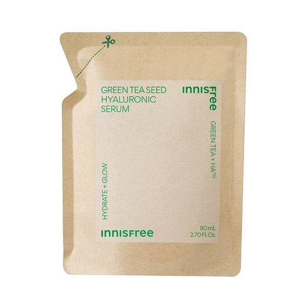 

Innisfree Сыворотка с гиалуроновой кислотой и семенами зеленого чая, рефилл, 80 мл