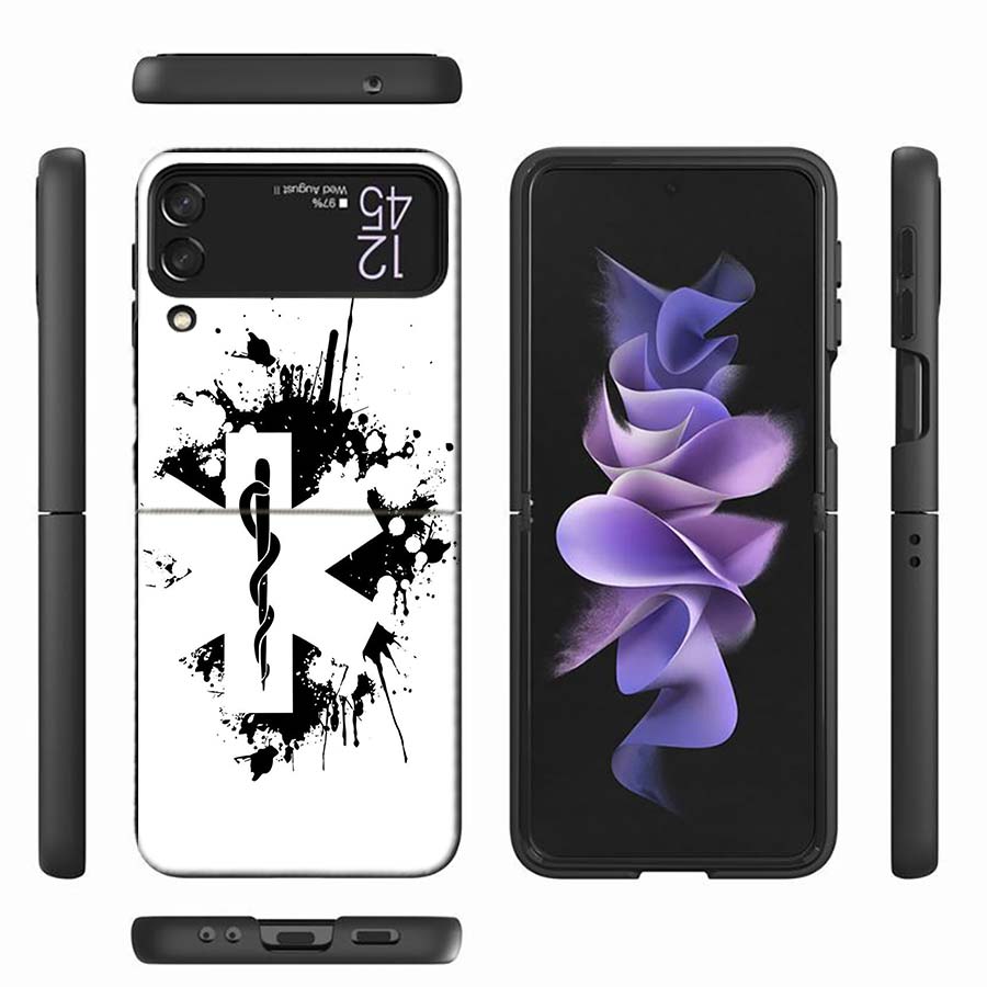 EMT EMS Medical Rescue Phone Case For Samsung Z Flip 6 7 5G Z Flip 5 Galaxy Z Flip 3 4 5G ZFlip Shockproof Hard Cover TPU PC Coq