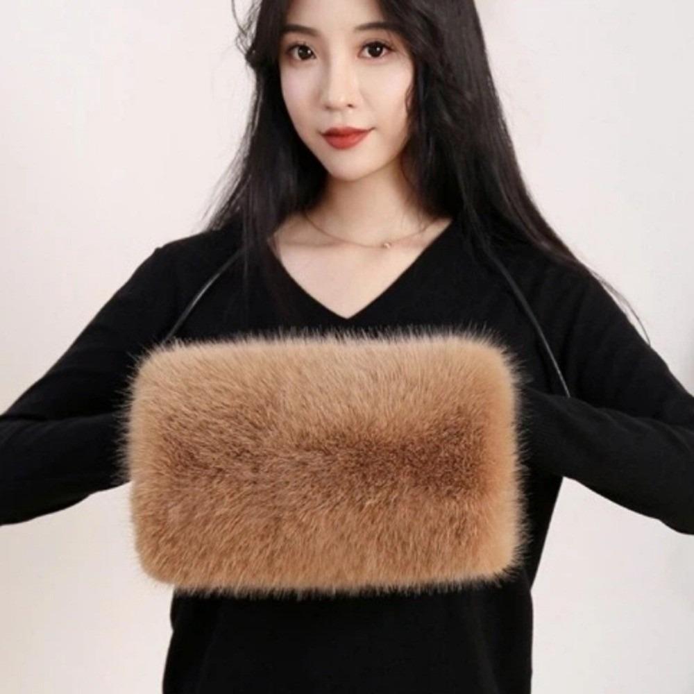 Plush Thermal Hand Muff Winter Hand Warmers Outdoor Hand Muffs  For Men Women