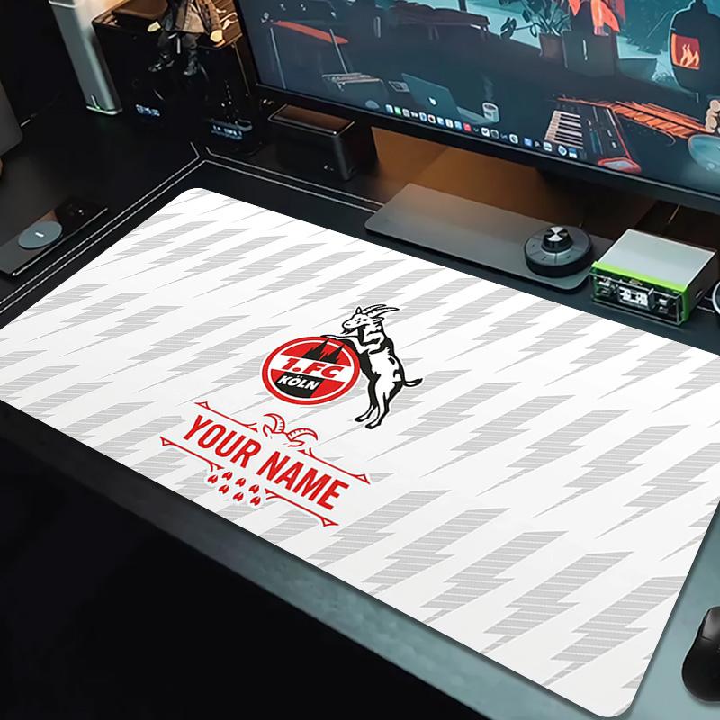 1. FC Köln Print Cushion Non-slip Laptop Tablet Big Mousepad XXL Mat Mini PC Playmat With Lock edge