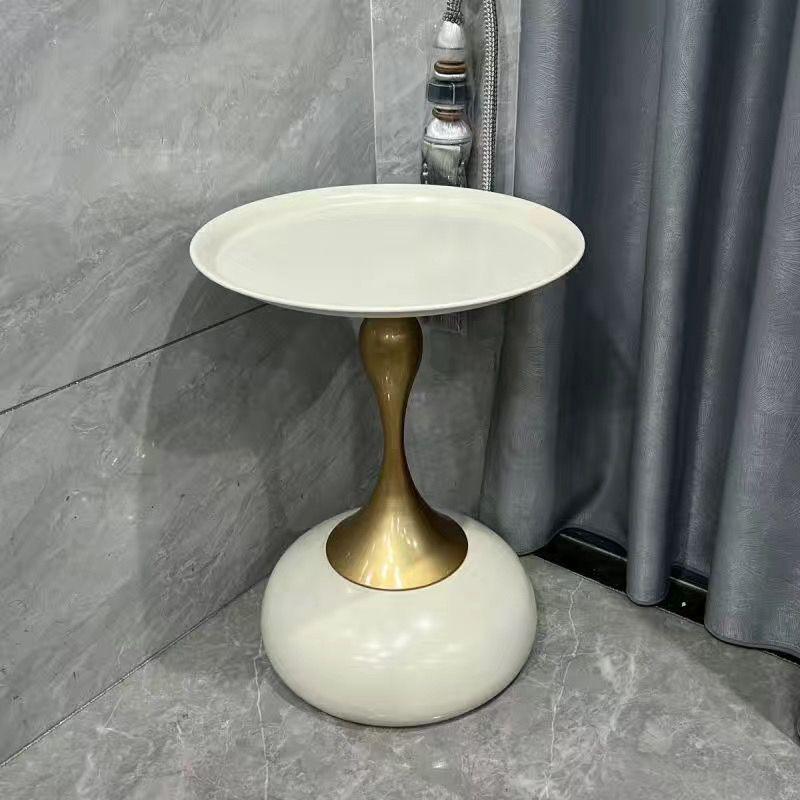European Wrought Iron Slim Side Table for Living Room or Bedroom