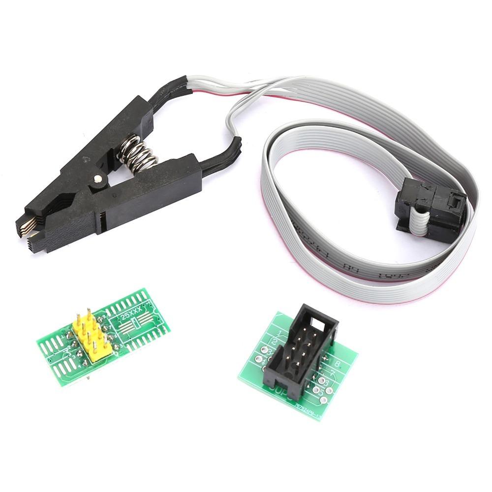 

with 2 Adapter Board SOIC8 SOP8 Flash Chip IC Test Clip IC Programming Clip +Cable +2*Board