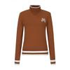 MARTINE GOLF Tip Stripe Knit Sweater_Camel
