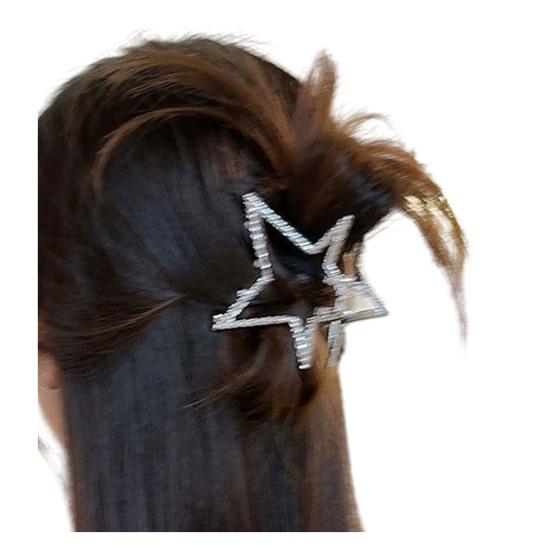 Hairpin Small Compact Metal Hair Clip Silver Color Butterflies Shape Back Head