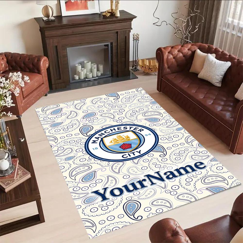 Manchester City 6 Personalized Text Carpet Design for Dormitory Study Room Living Rooms Decorate Room Anti-slip Rug Decorate Offices