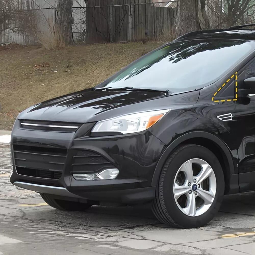 1 Pair Car Rearview Triangle Molding Cover Trim for Ford Escape 2013 2014 2015 2016 2017 2018 2019 (1 Pair)