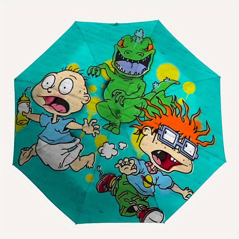

1pc Rugrats Automatic Opening/closing Umbrella, Foldable Sunshade, Perfect Gift for Friends, Durable Handle y250812080