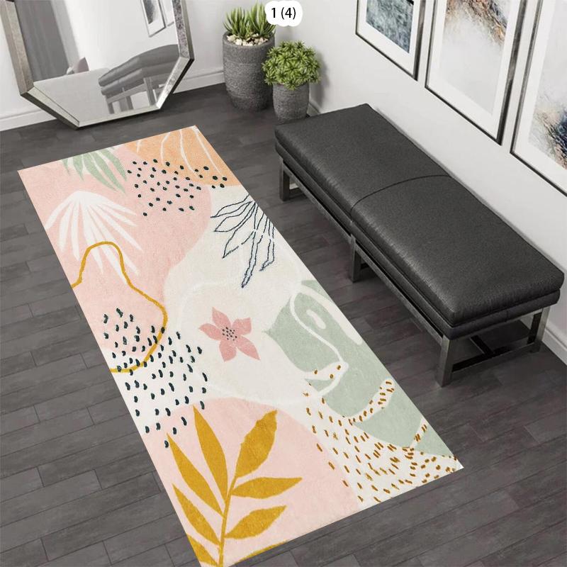 

Modern Tropical Botanical Pattern Area Carpet Mat Rug Home Decoration Contemporary Entryway Floor Rug Carpets for Living Room 40X120CM