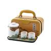 Qianli Jiangshan Ceramic Tea Set Handbag Convenient Outdoor Travel Hand Grab Pot Household Gift