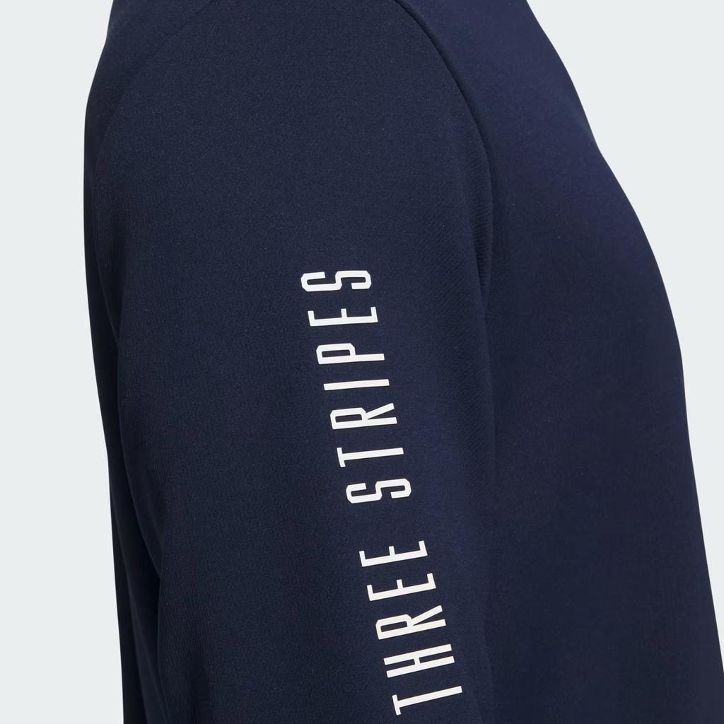 Adidas Warding Half High Neck Letter Long Sleeve T-Shirt Men Tops Navy IM6407