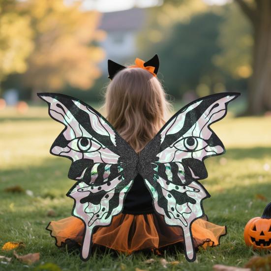 Fairy Wings for Adult Women Shiny Butterfly Cosplay Costume Organza Elf Angel Wing for Halloween Party Accessory