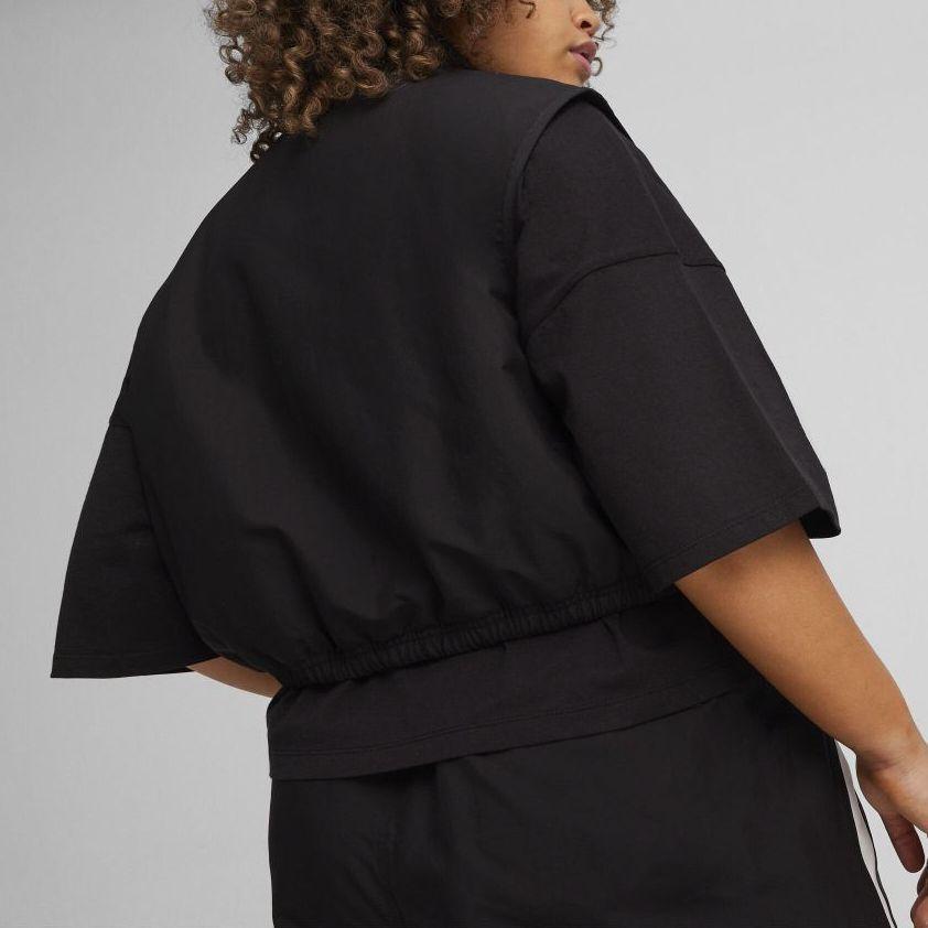 Puma Dare To Woven Vest Color Block Casual Stand Collar Loose Vest Women Vests Black 626032-01