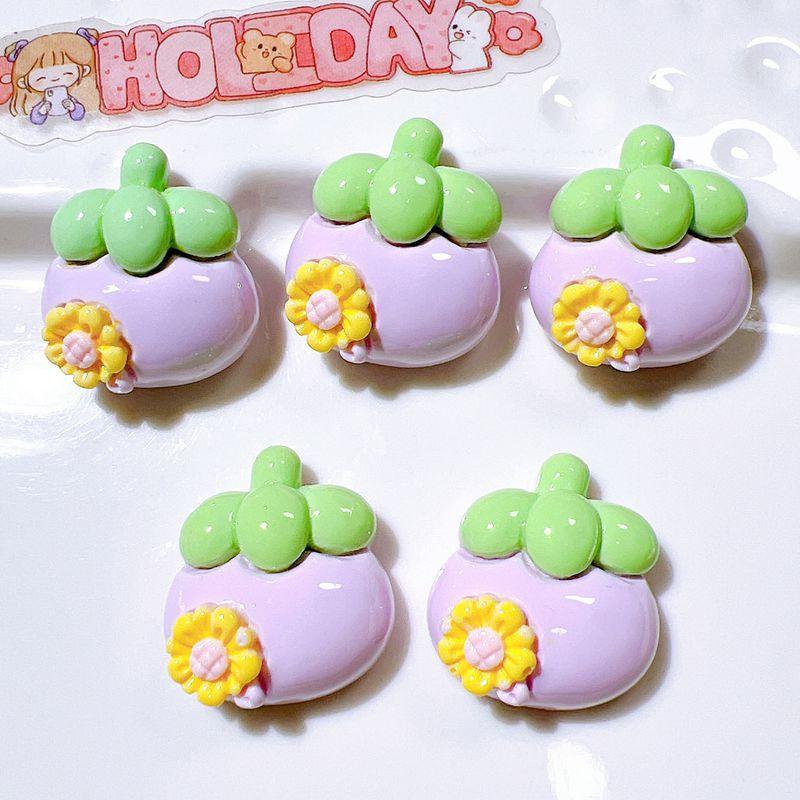 10Pcs New Cute Watermelon, Strawberry, Grape, Cherry Fruit Flat Back Resin Scrapbooking DIY Jewelry Craft Decoration Accessorie