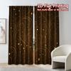 Set Of 2 Flat Printing Jit Curtains Without Rod Golden Yule Tree Chic Versatile Durable Polyester Curtain