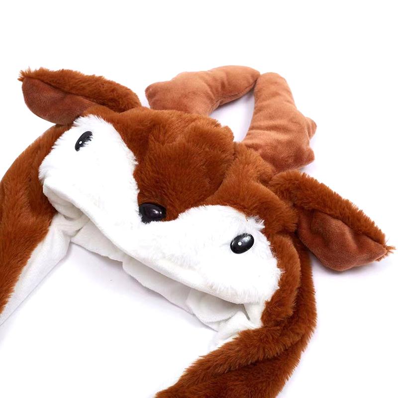 Vtipné vánoční halloweenské plyšové čepice s jelenem, dýní, Santa Clausem, duchem, zvířaty, ušima, pohyblivými plyšovými čepicemi pro chlapce a dívky, vánoční dárky