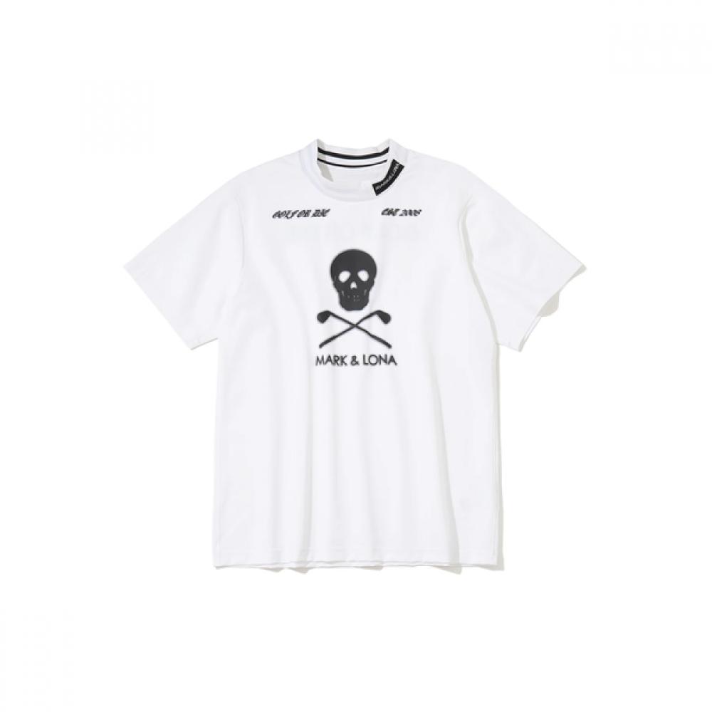Mark   Lona Skull PoinT Mock Neck Ss T shirTs M Gn  ls2ia03M 