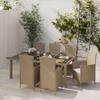 Day and Night - Day and Night Garden Dining Set 7 Pieces and Beige Synthetic Rattan Cushions