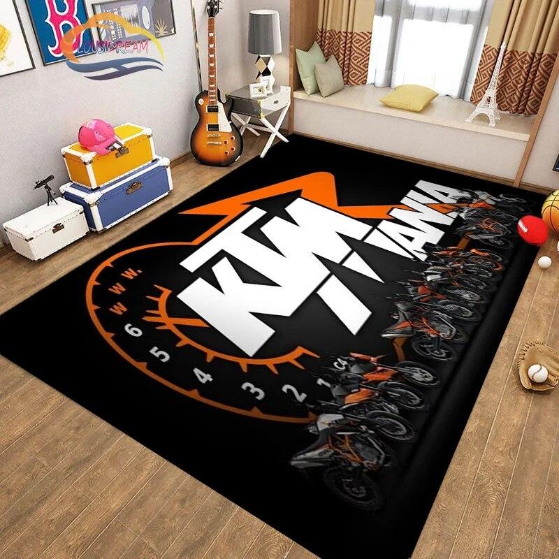 

Motorcycle Floor Mat Ktm Motorcycle Logo Fashion Carpet Home Decoration Gifts Rug Non Slip Carpet for Living Room and Bedroom