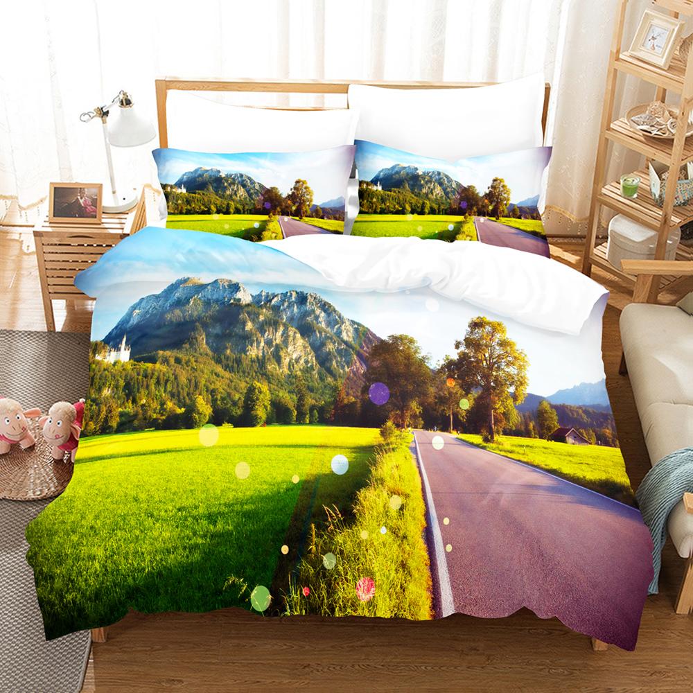 White Lotus On The Lake Duvet Cover Set 3D Print Plant Polyester Comforter Cover King Queen Size for Girls Kid Boys Bedding Set