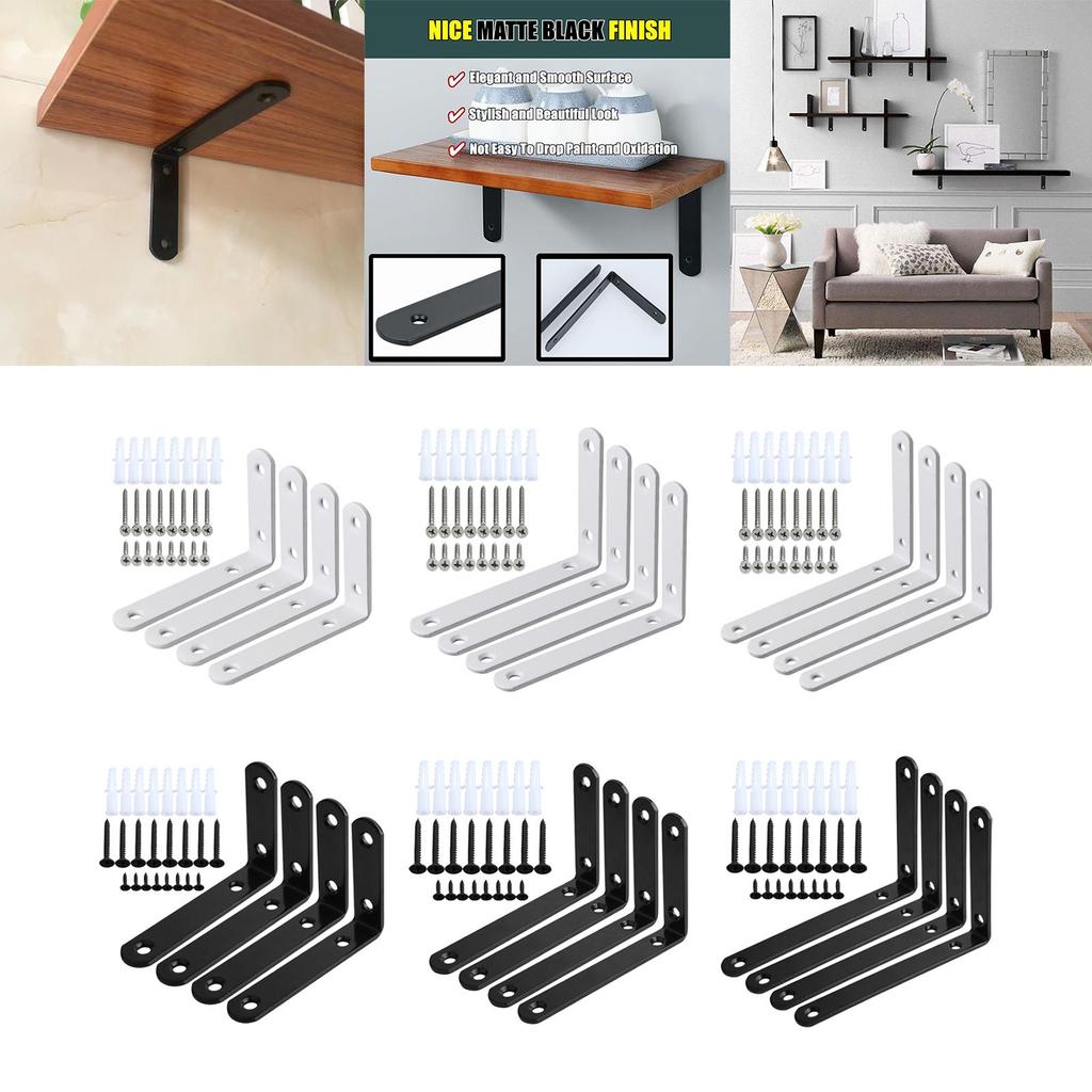 Wall Shelf Brackets for Home Organization - Set of 4