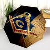 1PC Freemasonry Umbrella Portable Folding Umbrella Iron Frame Hole Bone Structure Outdoor Home Umbrella A5