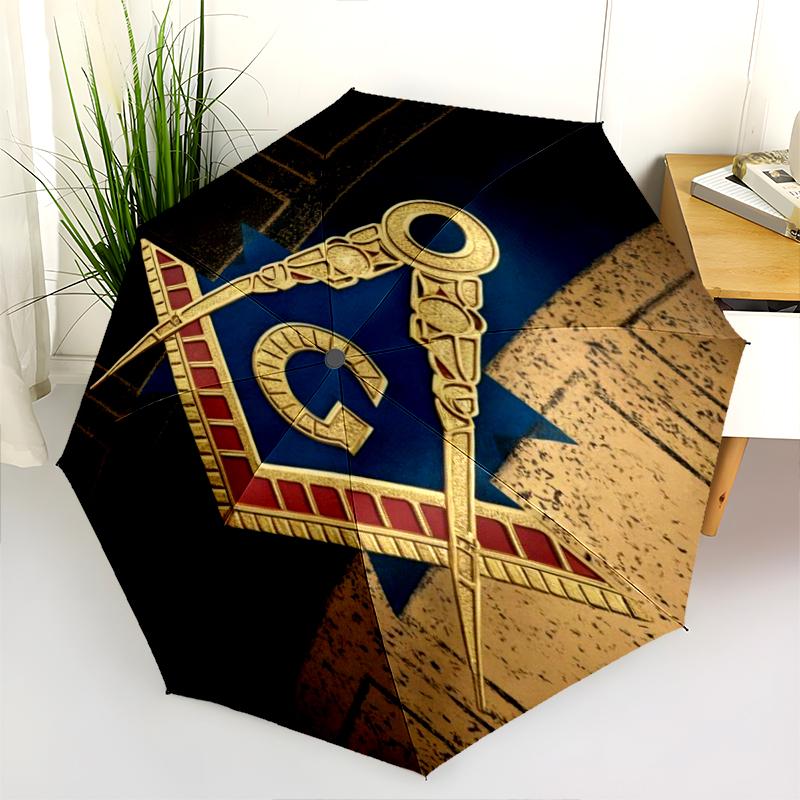 1PC Freemasonry Umbrella Portable Folding Umbrella Iron Frame Hole Bone Structure Outdoor Home Umbrella A5