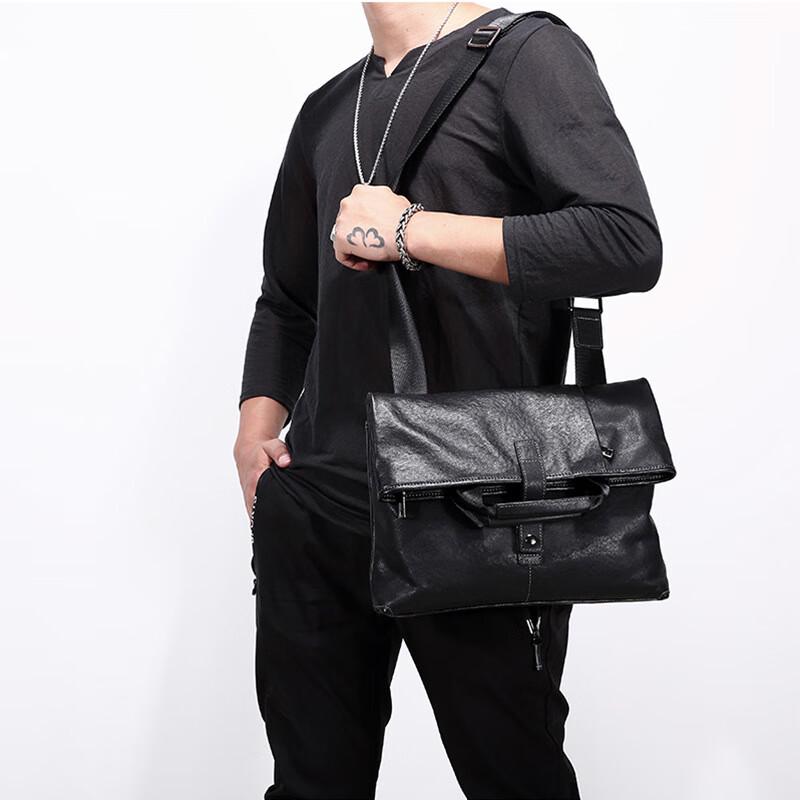SCHWARZETIENNE Men's Genuine Leather Shoulder & Crossbody Bag