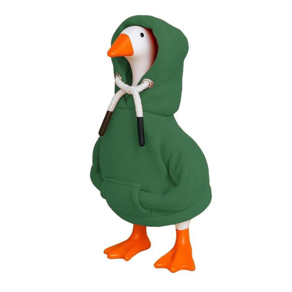 Creative 5 Inch Goose Outfits Red Hoodies Soft Solid Color Mini Porch Goose Hoodies Tabletop Goose Costume for Decoration