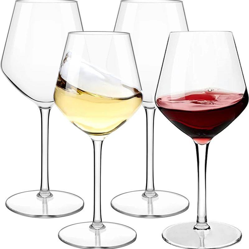 

14 унций 4/8 шт. набор из пластиковых бокалов для вина Tritan, небьющиеся бокалы для вина для плавающего бассейна/у бассейна/кемпинга/Рождества/вечеринки