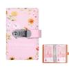 Large Capacity Money Organizer Lockable Cash Envelope Sunflower Print Budget Binder  Office
