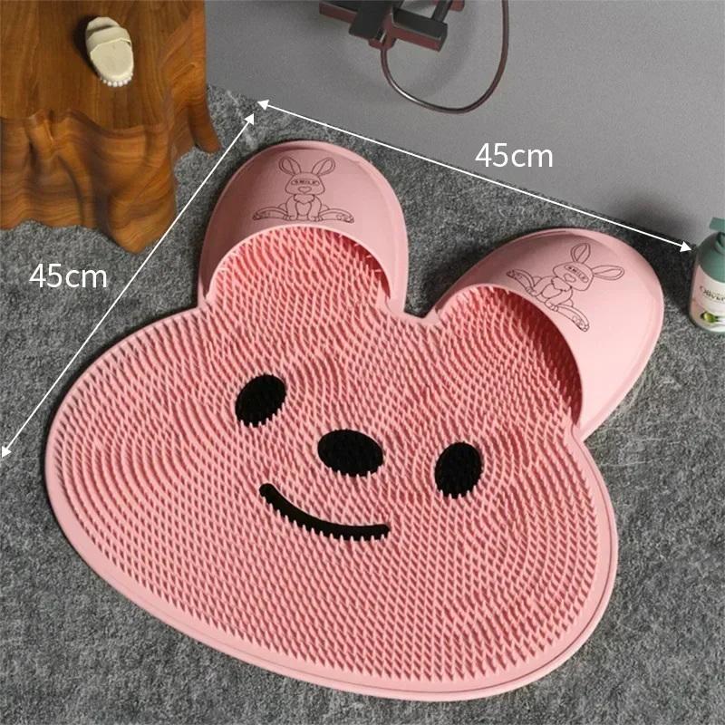 1Pcs Wash Feet, Rub Feet, Silicone Massage Mats, Bathroom Anti Slip Mats, Bathroom Scrubbing Floor Mats, Shower Scrubbing Mats