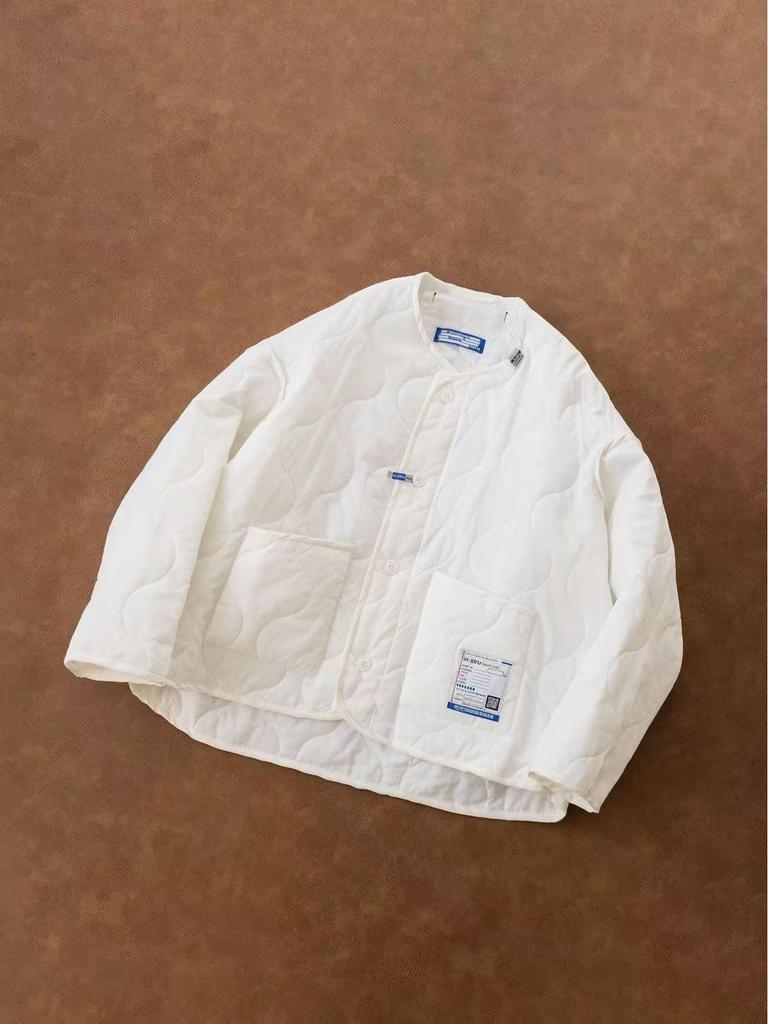 Lehká bavlněná venkovní bunda bez límce od Yohjiho Yamamota