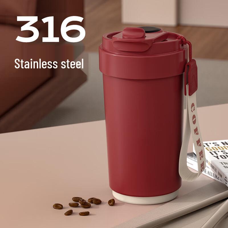 MRSIKEY Portable 316 Stainless Steel Insulated Cup