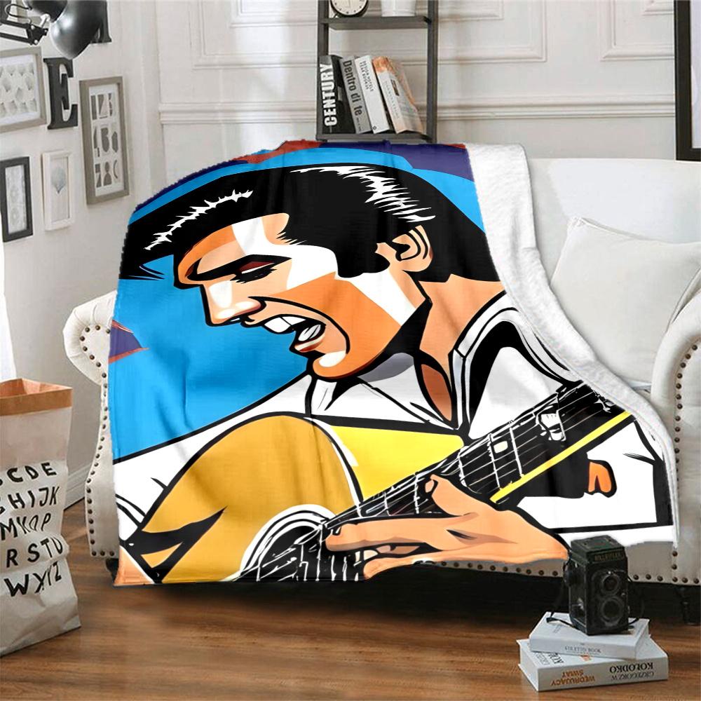 Elvis Presley Blanket Soft Warm Cozy Suitable For Office Bed Office Chair For All Occasions Stylish Decor Gift For Travel Home Birthdays