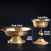 Buddhist Guardian Protecting Dharma Cup Handicraft Embossed Bronze Tibetan Tribute Buddhism Plate Home Gift Indoor Decorative