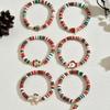6pcs/Set Reindeer, Santa Claus, Christmas Tree Soft Ceramic Decorative Bracelet, Christmas Gift