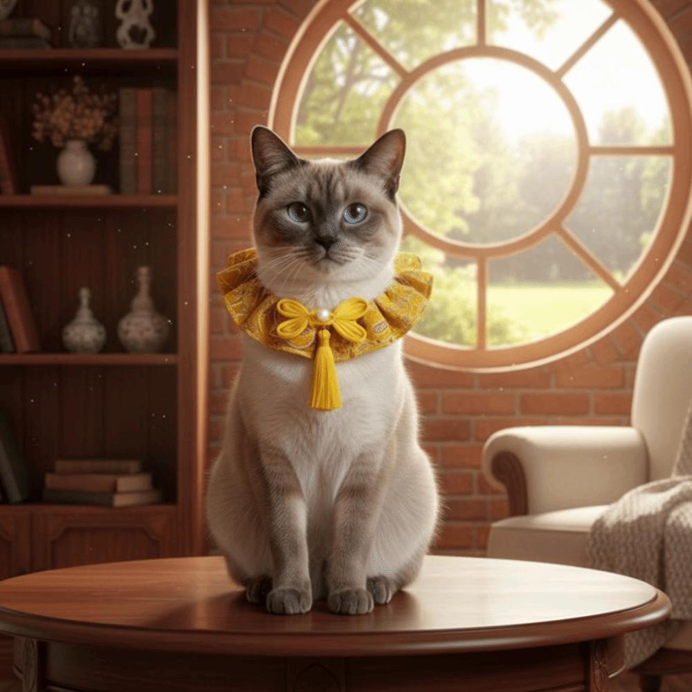 Pet Dress Up Chinese Style Pet Cat Scarf Cute Warm New Year Dog Collar Blessing Adjustable Length Cat Tie Spring Festival