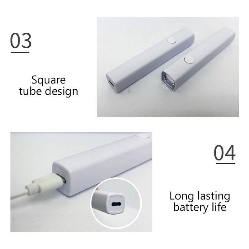 Mini Lâmpada de Unha Portátil Secador Caneta Uv Led Cura Esmalte Gel Todos os Géis Ferramenta Cabine Lanterna de Dedo Único Lâmpada Equipamento de Nail Art