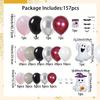 157 Piece Halloween Balloon Set for Halloween Decoration Birthday Party Decoration Prom Day of The Dead Pink Halloween Theme