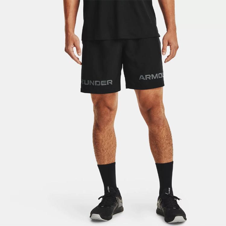 Under Armour Woven Casual Sports Shorts Men Bottoms Black 1361433-001